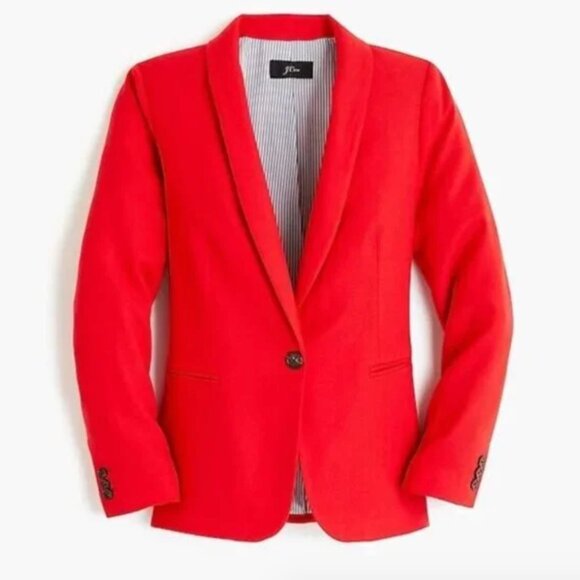 J. Crew Jackets & Blazers - J. Crew Red Parke Wool Blazer - Size 4